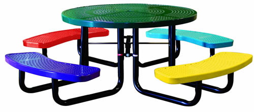 46" Children's Round Perforated with Seats