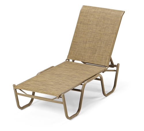 Reliance Sling Stacking Armless Lay-Flat Chaise