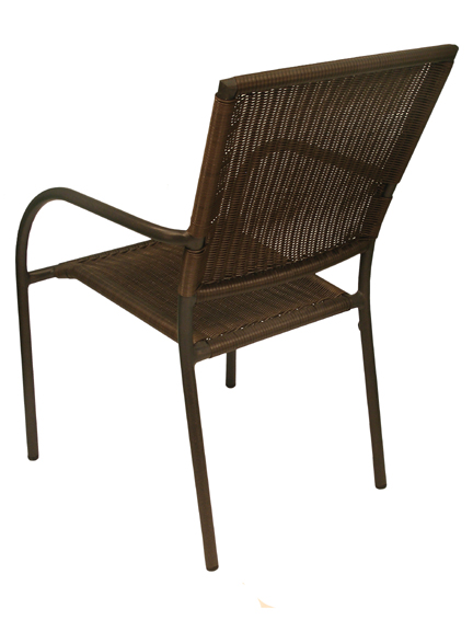 Aruba I arm chair (Expresso round weave)