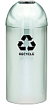 Indoor Polished Metal Dometop Recycling Containers