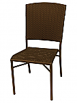Aruba II side Chair - Cappuccino, Natural, Expresso Flat Weave