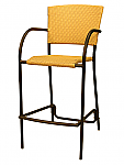 Aruba II Barstool Chair - Cappuccino, Natural, Expresso Flat Weave