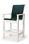 Leeward Sling Counter Height Stationary Arm Chair